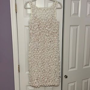 Eliza J lace appliqué white dress